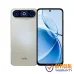 Helio 62 smartphone in silver with dual front and rear camera view, vibrant display, and official warranty badge.