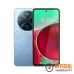 HTC smartphone with punch-hole display, large screen, and circular multi-lens rear camera in stylish blue finish