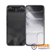 Tecno Camon Air smartphone in black with front and rear views on a white background.