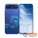 Tecno Camon Air smartphone in blue with front and rear views on a white background.