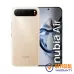 Front and rear view of ZTE nubia Air smartphone showcasing punch-hole display and gold back with multi-lens camera module.
