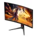 AOC C27G4H2 curved monitor showing vivid action game with futuristic warrior and desert combat visuals.