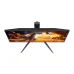 AOC Q25G4S gaming monitor top view with ultra-wide display, vivid action scene and slim bezel design for immersive gameplay.