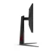 AOC Q25G4S side profile showing thin panel, adjustable stand and modern angular gaming design with red accent detail.