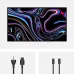 Apple Pro Display XDR Monitor, accessory overview featuring display panel, power cable and Thunderbolt connection cables