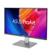 Front view of ASUS ProArt Display PA278CGRV Monitor with vibrant abstract colors and thin bezel design.