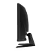 Side profile of ASUS TUF Gaming VG34WQ5A curved gaming monitor highlighting slim panel depth and angular stand design.