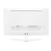 Back angled view of Asus VY279HE-W Monitor in white finish with ASUS logo embossed and V-shaped stand for stability.