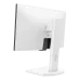 Rear angled view of BenQ monitor with textured back panel, adjustable stand and connectivity ports section