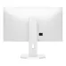 Back view of BenQ monitor showing clean white design, sturdy stand, cable management slot and power input port