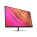 Front angled view of HP E32k G5 Monitor with slim bezel and colorful abstract wave background.