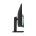 Side profile of HP P34hc G4 Curved Monitor showing slim design and charts displayed on screen.