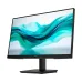 Angled front view of HP Series 3 Pro 322pf Monitor showing abstract screen design and sleek bottom bezel with logo.