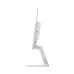 Side profile view of Lenovo L24-4C Monitor highlighting slim design, curved metallic stand, and rear ports.