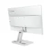 Rear angled view of Lenovo L27-4C Monitor with white finish, metallic stand, and central mounting point.