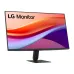 A front-angled view of the black LG 24U411A-B monitor with the 