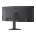 Rear view of LG 34U650A-B Curved Monitor with matte black finish and LG logo centered on back panel.