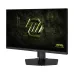 MSI MAG 274QPF E20 gaming monitor angled view with thin bezel, sturdy stand, and MSI Arsenal Gaming branding.
