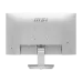 Back panel of MSI White Gaming Monitor with ridged design, MSI branding, and adjustable stand.
