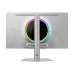 Back angled view of Samsung Odyssey OLED G6 G60SF Monitor showing circular RGB ring and connectivity ports.