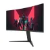 Thunderobot DQ34C240L ultrawide curved gaming monitor on stand showing Valorant screen with thin bezels
