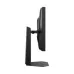 Side profile of a flat gaming monitor highlighting its slim body, solid stand, and minimalistic modern design.