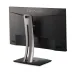 Rear view of the black ViewSonic ColorPro VP2756A-2K monitor, showing the silver, ergonomic, curved stand.