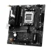 ASRock B850M-X R2.0 WiFi angled motherboard view highlighting heatsinks, PCIe slot, RAM slots, and clean layout