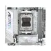 Gigabyte AORUS X870I AM5 Mini‑ITX motherboard with DDR5 RAM slots, M.2 heatsink, and RGB accents