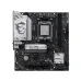 Straight top-down front viewpoint of the black and silver MSI B850M GAMING WIFI Motherboard layout.