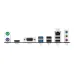 XENTHRA XN-H311M-VH-PRO rear I/O panel with PS/2, HDMI, VGA, USB ports, LAN, and audio jacks clearly arranged