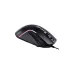 Side angled view of AJAZZ AJ039 V2 Wired Gaming Mouse in black with cable attached.