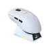 AJAZZ AJ159 APEX 8KHz Wireless Gaming Mouse With Charging Dock in white showing ergonomic design on RGB charging dock