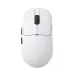 Overhead shot of white AJAZZ AJ159 Pro Mouse with symmetrical shape and dual side buttons for ambidextrous use.