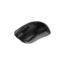 Angled top view of the AJAZZ AJ200 NL AI MC Tri‑Mode Wireless Mouse in black highlighting scroll wheel and button layout.