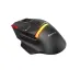 Right angled back viewpoint of the black Xtrike Me GW-325 Mouse highlighting the thumb rest.