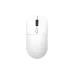 Top view of Ajazz NJ07 MC white wireless mouse with scroll wheel and minimalist clean design