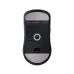 Bottom view of the ASUS ROG Harpe II Ace Wireless Gaming Mouse displaying the sensor window, power switch, and glide feet layout.