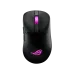 Top view of the ASUS ROG Keris II Origin Wireless Gaming Mouse showing the centered scroll wheel and illuminated ROG logo.
