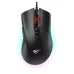 Angled view of Havit MS1040 RGB Backlit Programmable Gaming Mouse with RGB lighting and DPI controls