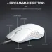 Top view of Inphic B1 Mouse with six programmable buttons labeled for gaming and productivity customization.