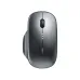 Grey inphic wireless mouse with scroll wheel, three LED indicators, and ergonomic curved shape