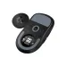 Underside view of Logitech PRO X SUPERLIGHT 2 SE Mouse showing glide pads, sensor, power switch, and USB receiver slot.