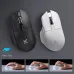 Top-down comparison of black and white MCHOSE G7 Mouse with matte finish, plus hand grip demos for ergonomic comfort.