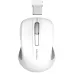 Top view of white Meetion MiniGo BT Dual Mode Silent Wireless Mouse with compact shape, smooth finish, and centered scroll wheel.