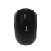 Top view of black Meetion MT-R545 2.4G Wireless Optical Mouse with centered scroll wheel and smooth curved body.