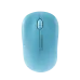 Top view of cyan Meetion MT-R545 2.4G Wireless Optical Mouse with soft color finish and compact ergonomic shape.