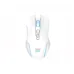 Top view of Onikuma CW905 Wireless Gaming Mouse in white with scroll wheel, side buttons, and glowing animal emblem.