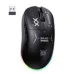 Onikuma DM03 Wireless Gaming Mouse Black Top View with USB Receiver and RGB Underglow