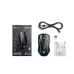 VGR V-073 Professional Hair Trimmer - Vintage Gold Carved Metal Body with T-Blade and Digital LED Display Front View.Direct top-down view of black Onikuma DM06 wireless gaming mouse highlighting its symmetrical design, yellow scroll wheel, and full top su
